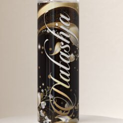 Gold Flower Tumbler