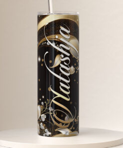 Gold Flower Tumbler