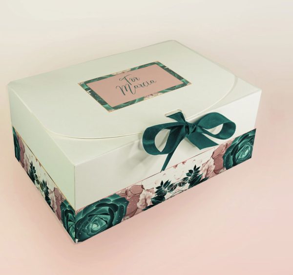Green Floral gift Box - Image 2
