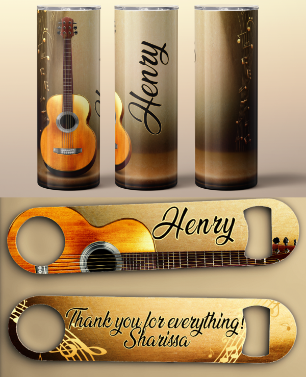 Guitar tumbler/Opener