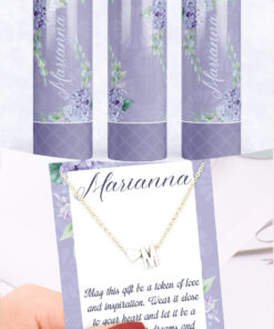Tumbler & Necklace set blue Lila