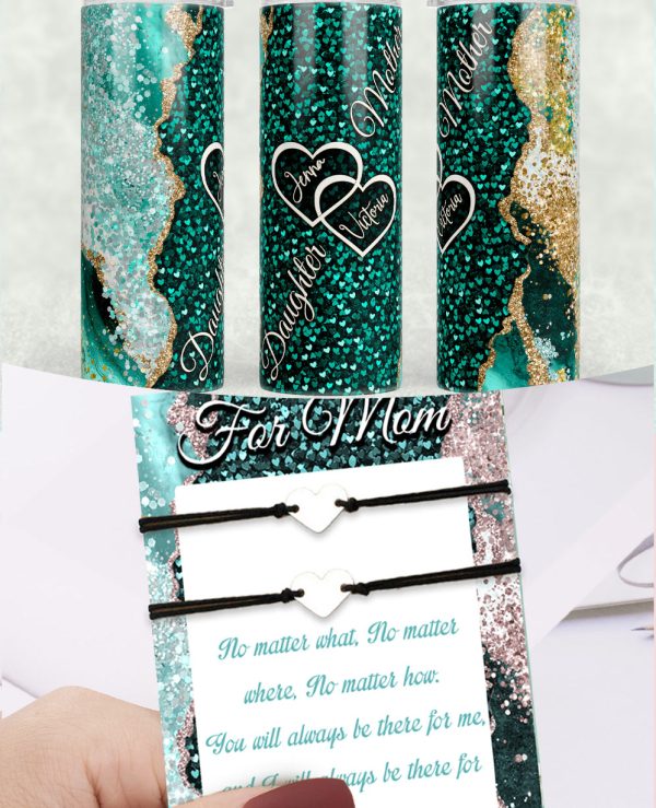 Mother & Daughter Tumbler/Necklace