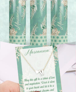 Tumbler & Necklace set Elegant green