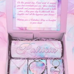 Alternative view of Luxury Heart "Ink Marble" Magnetic Giftboxes