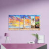 California Lighthouse Sunset (3-Piece Metal)
