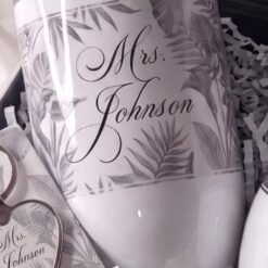 Luxury Wedding Winetumbler set black & white - Image 3