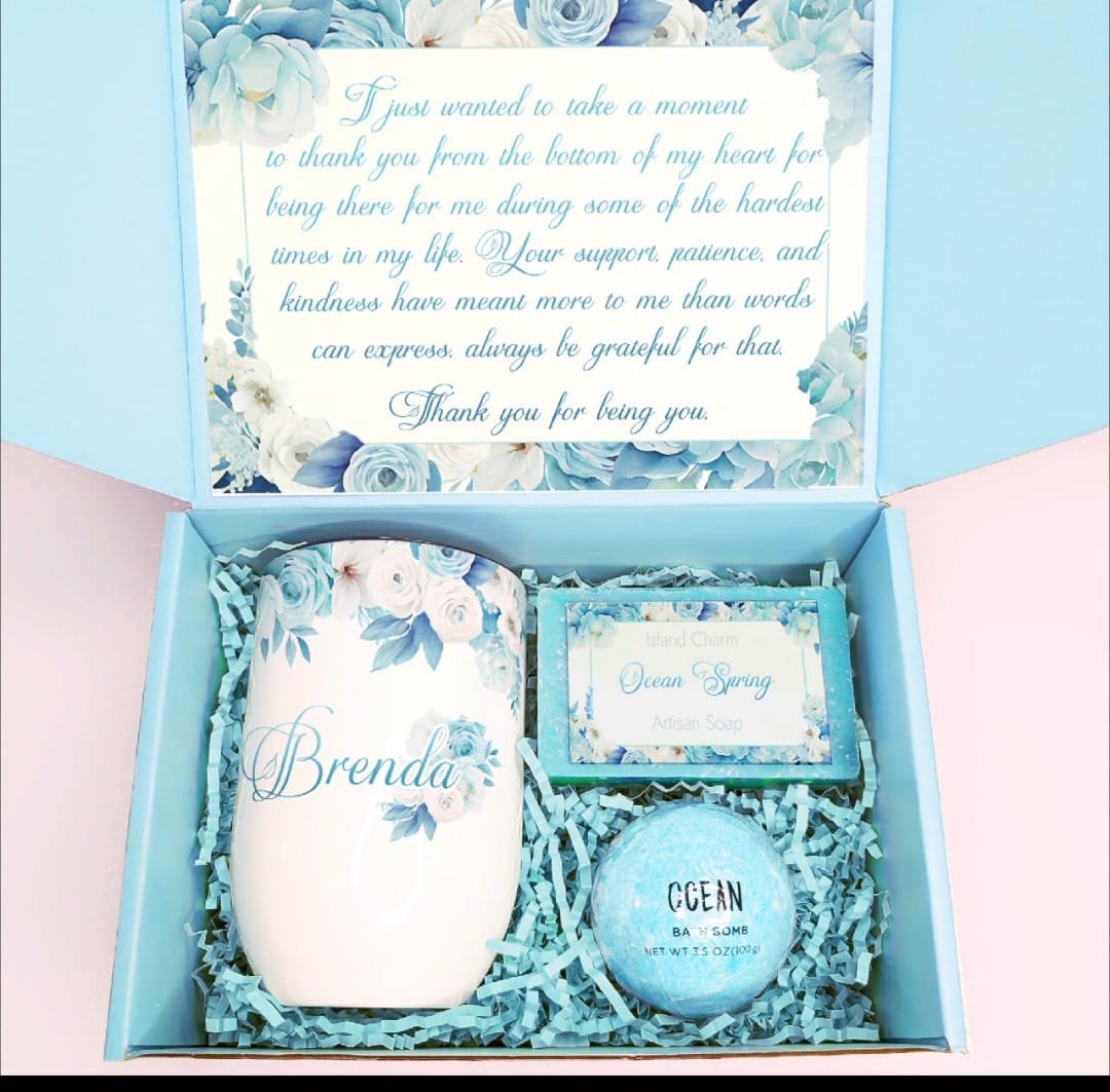 Soft Blue Floral Giftbox
