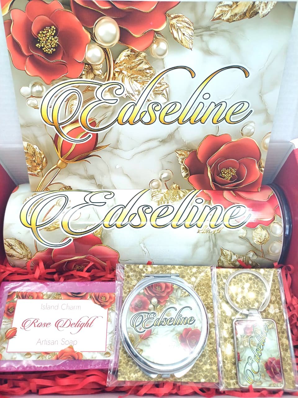 Red Rose & Gold Giftbox