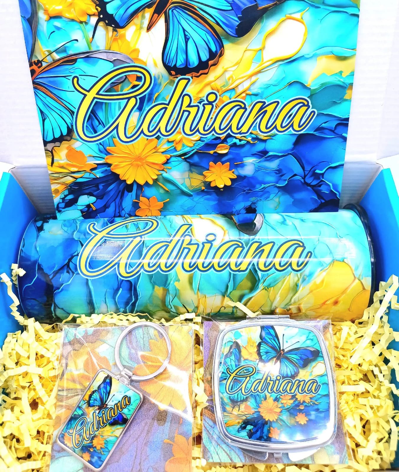 Blue/yellow Butterfly Giftbox