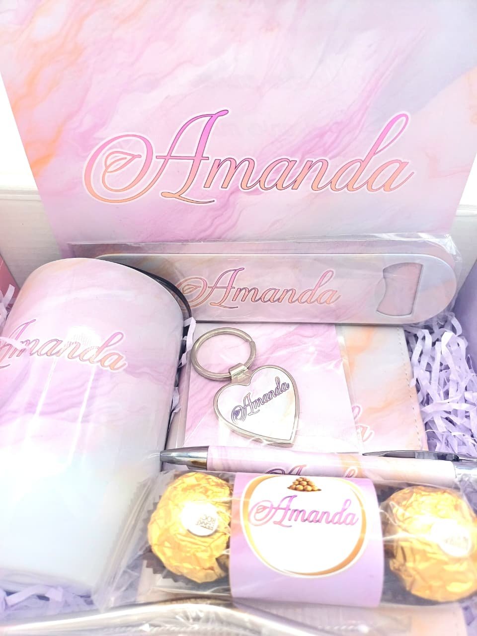 Pink/Lila Marbel Giftbox