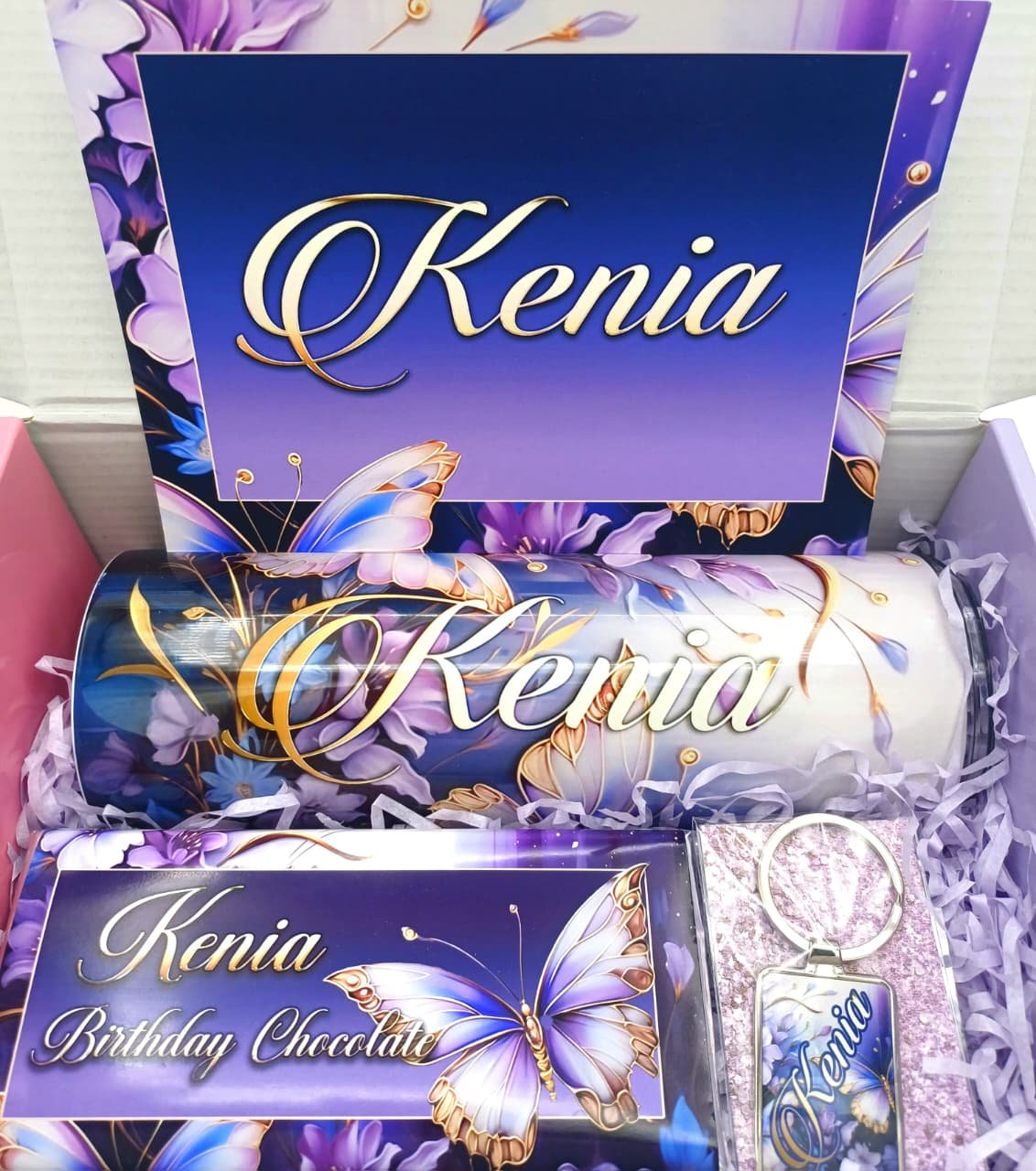 Purple Lila Butterfly Giftbox
