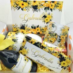 Sunflowers Wine/Chocolate Giftbox