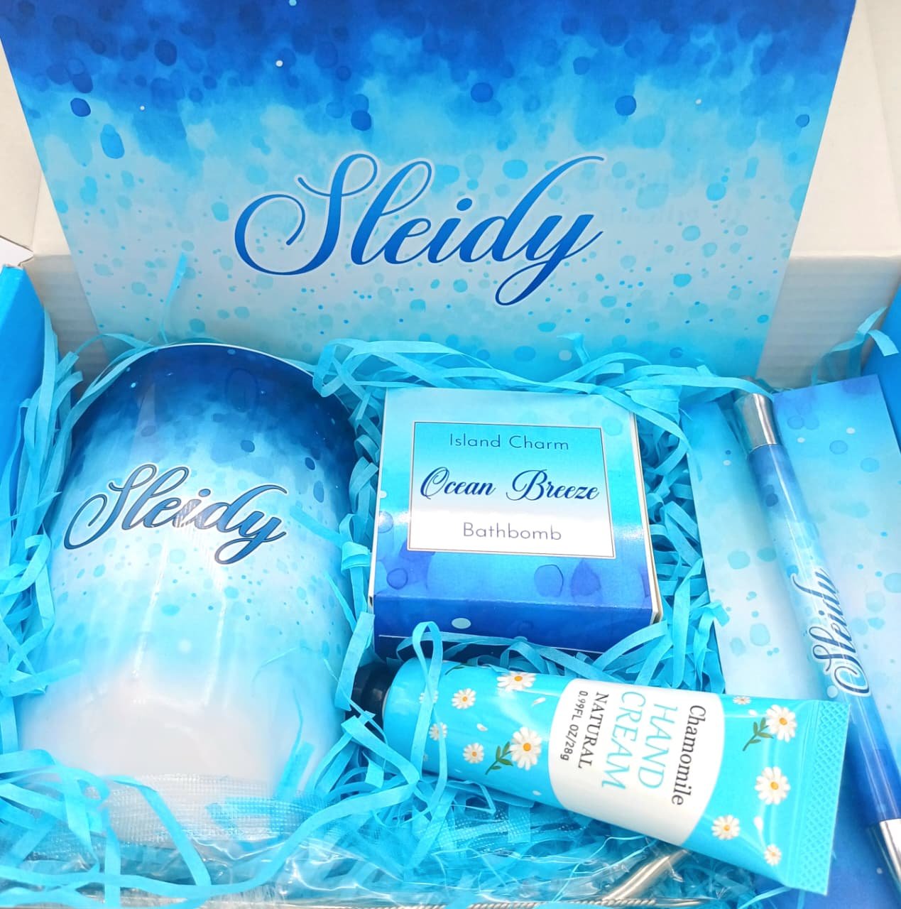 Blue Watercolor Splash Giftbox