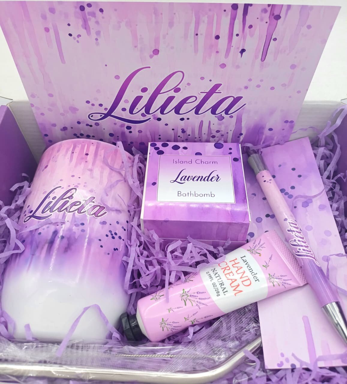 Purple Watercolor Splash Giftbox