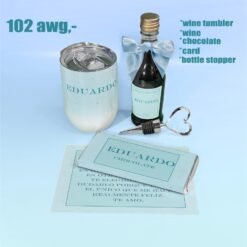 Light Blue Stone Wash Wine/Chocolate Giftbox