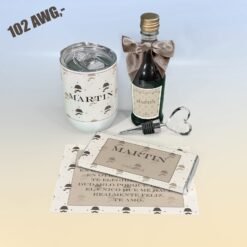 Brown Hat/Mustache  Wine/Chocolate Giftbox