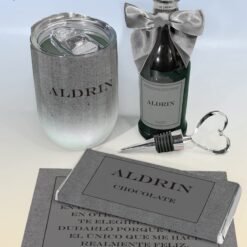 Dark Gray Stone Wash Wine/Chocolate Giftbox