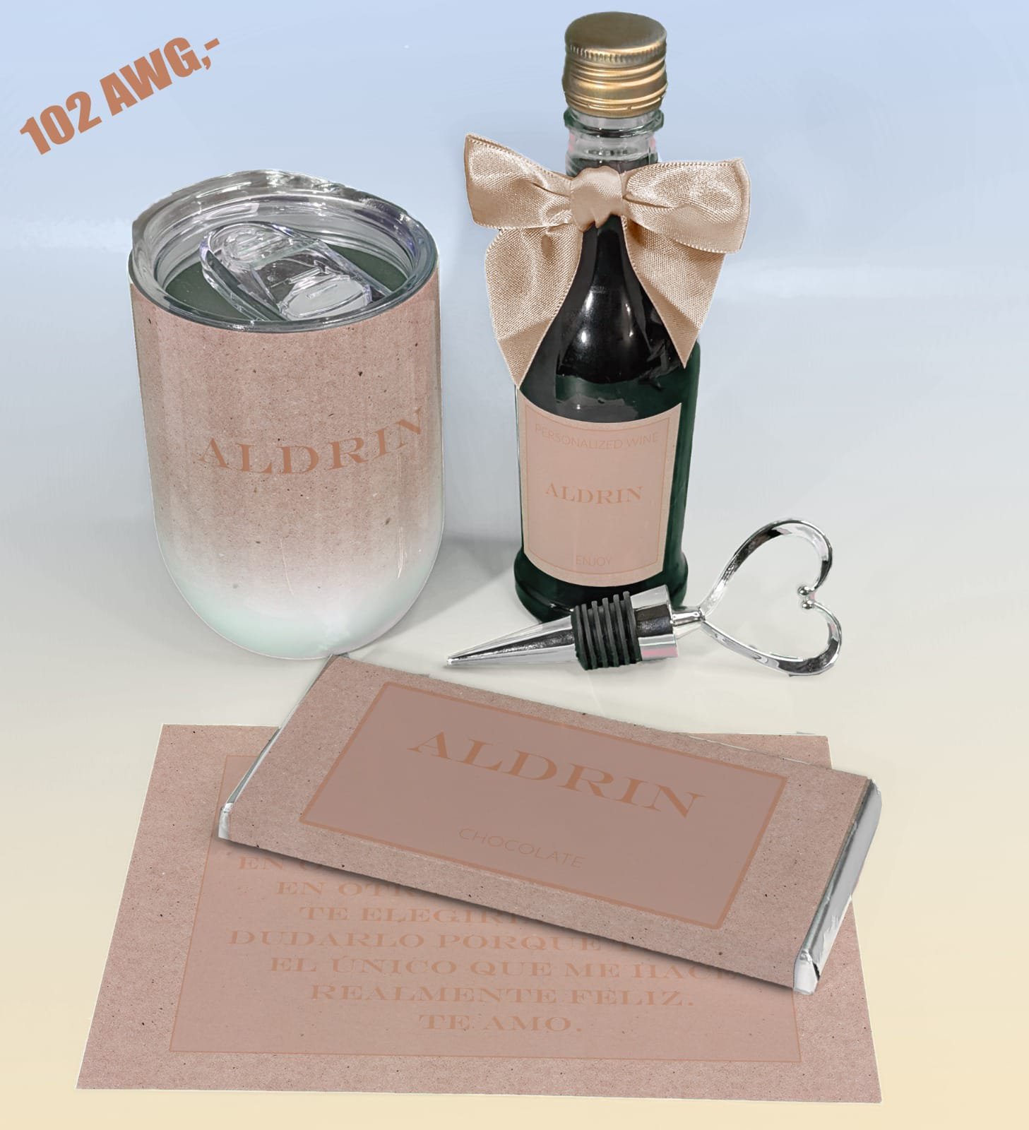 Light Brown Stone Wash Wine/Chocolate Giftbox