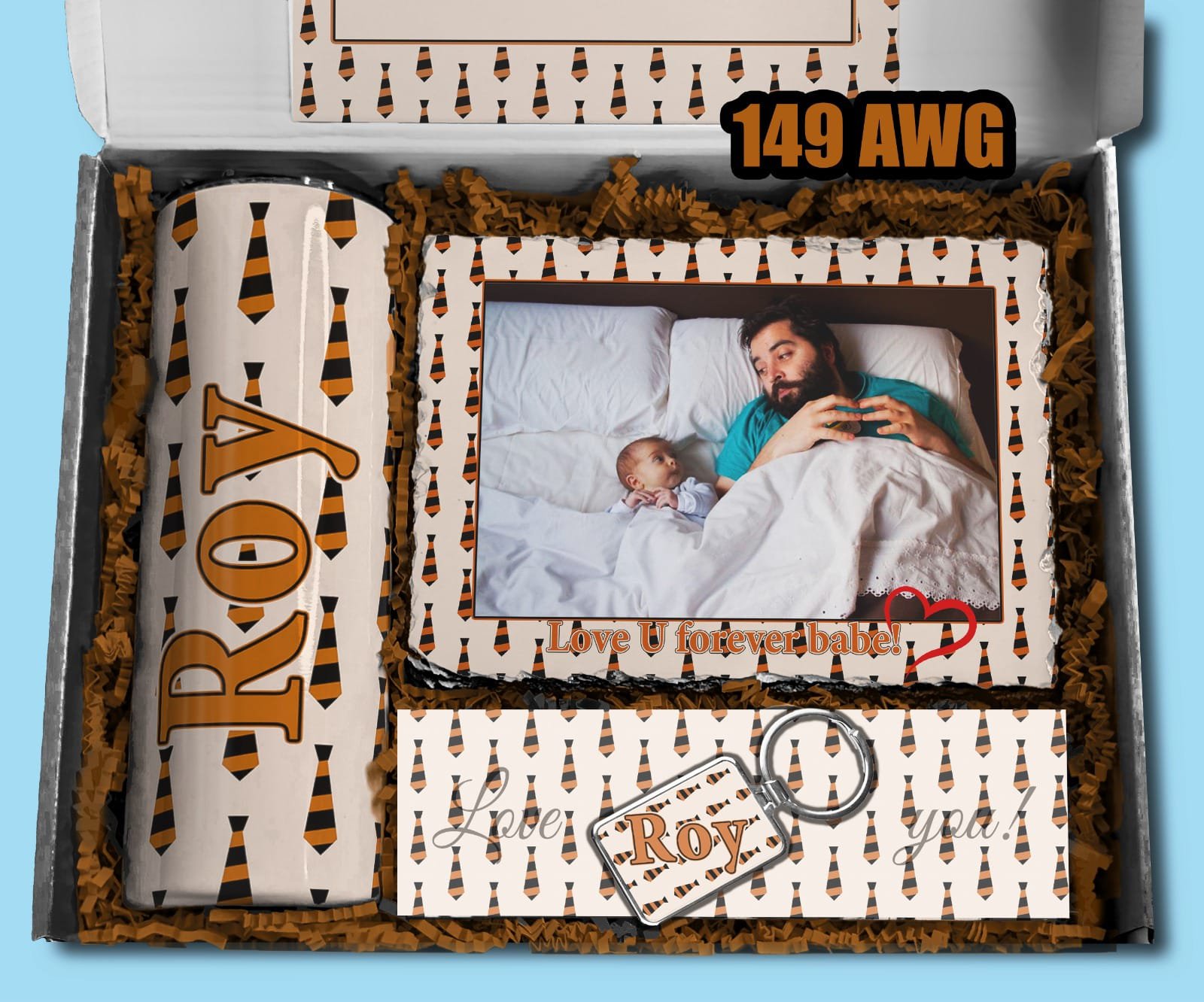 Orange Tie Frame Giftbox
