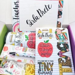 Tiny Humans skinny Tumbler Teacher Giftbox