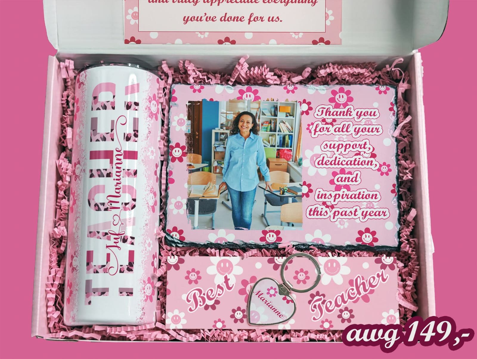 Pink Flowers Teacher Giftbox