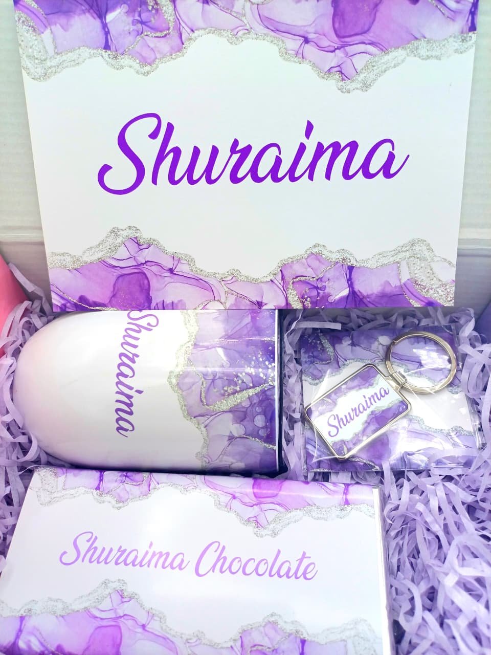 Gold Purple Marbel Giftbox