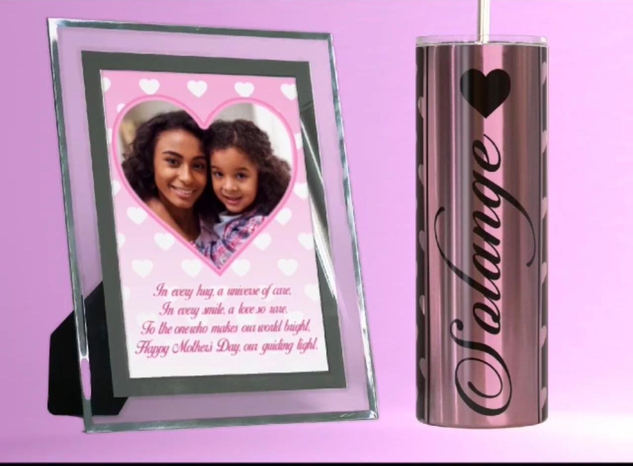 Pink Glass Frame/Metallic Tumbler Giftbox - Image 2