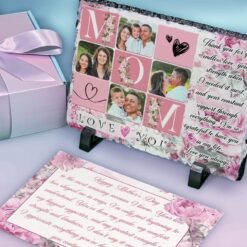 Pink Mom Photo Stone Giftbox
