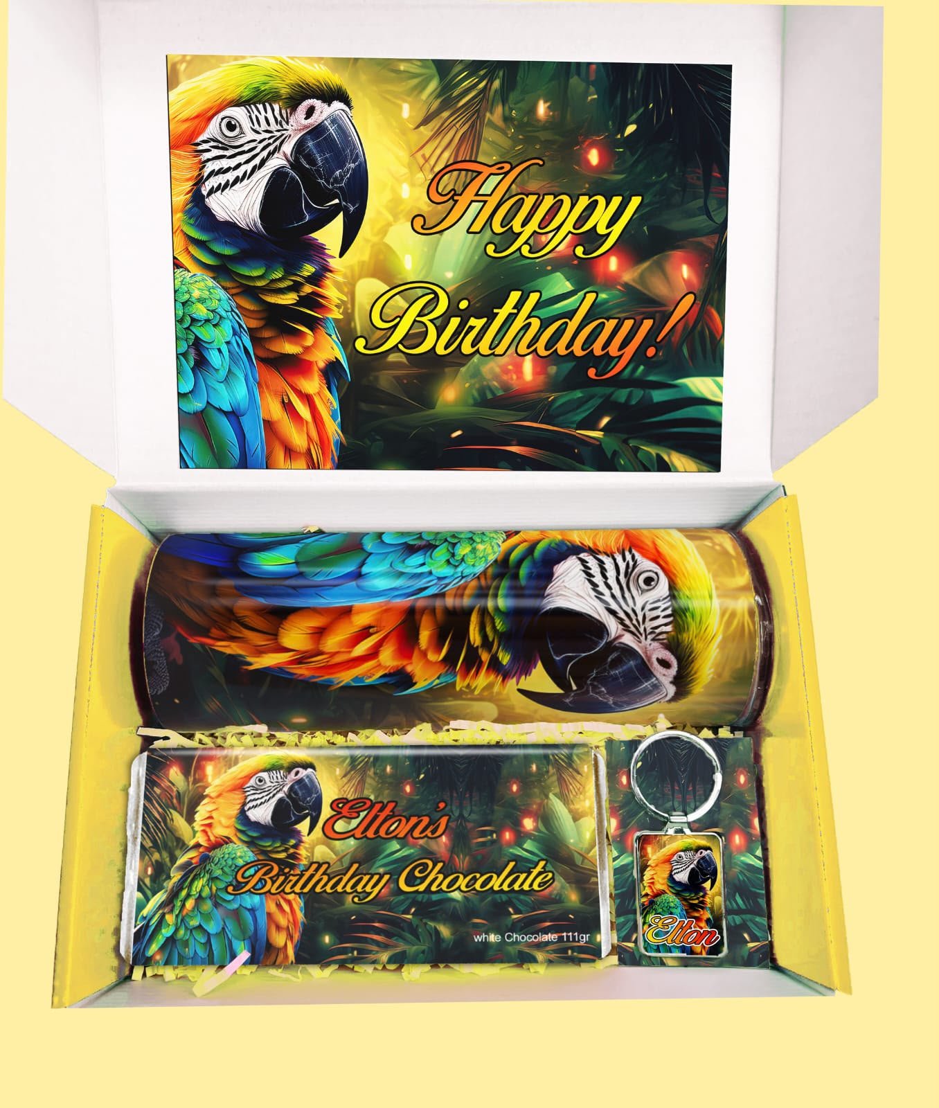 Vibrant Macaw Celebration Giftbox