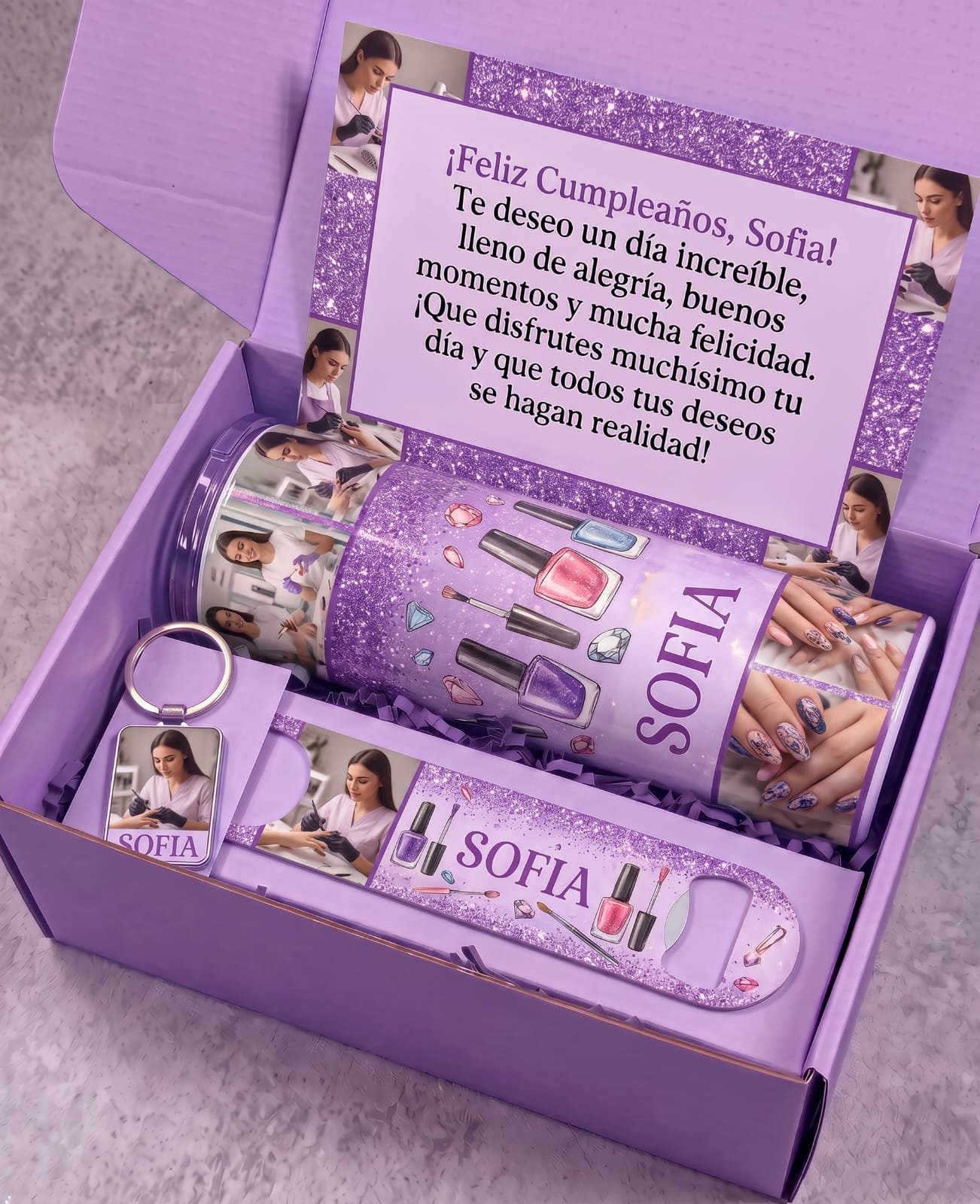 Personalized Nail Tech / Manicurist Birthday Giftbox