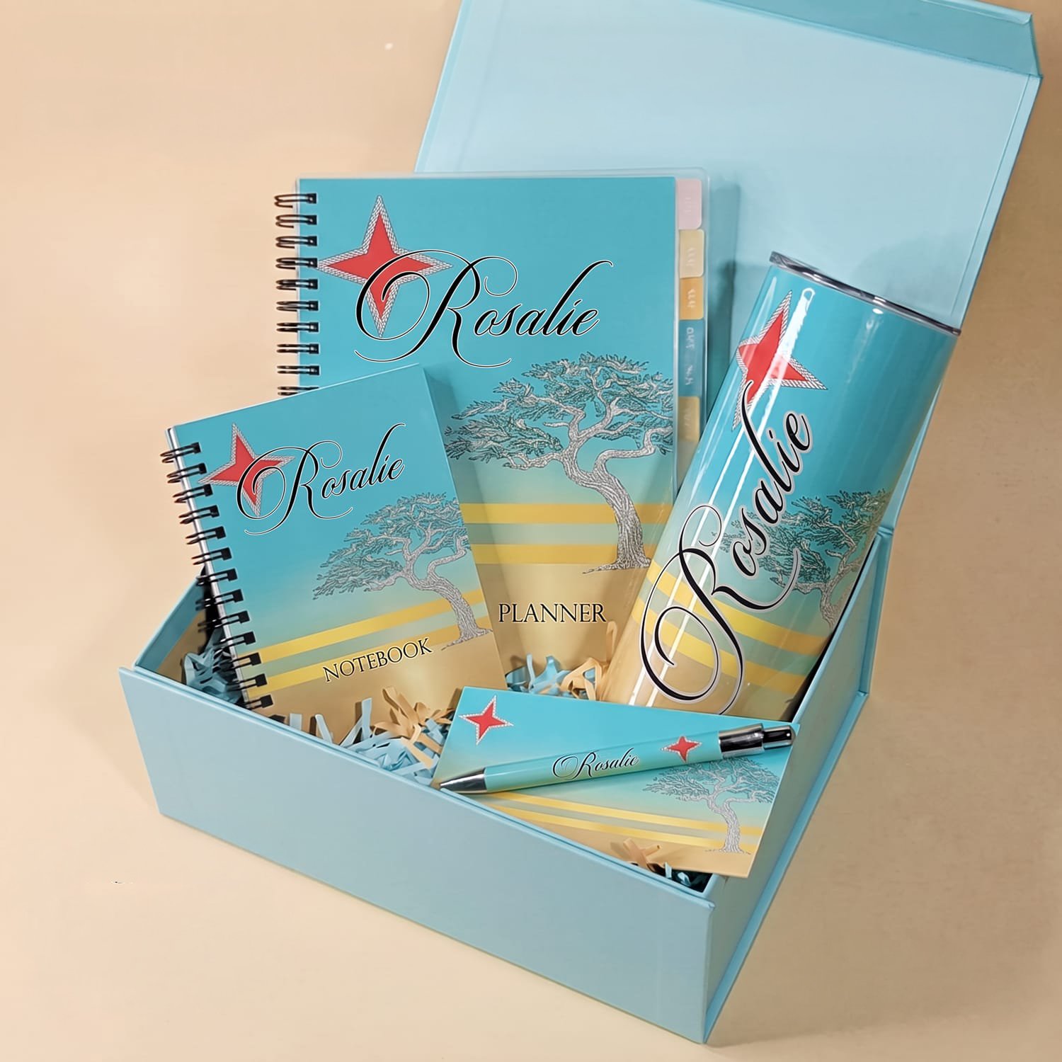 "One Happy Island" Personalized Planner & Notebook Giftbox