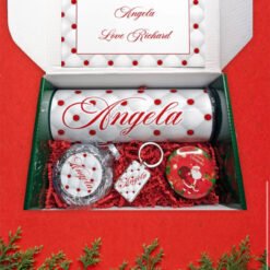 Retro Polka-Dot Christmas Giftbox