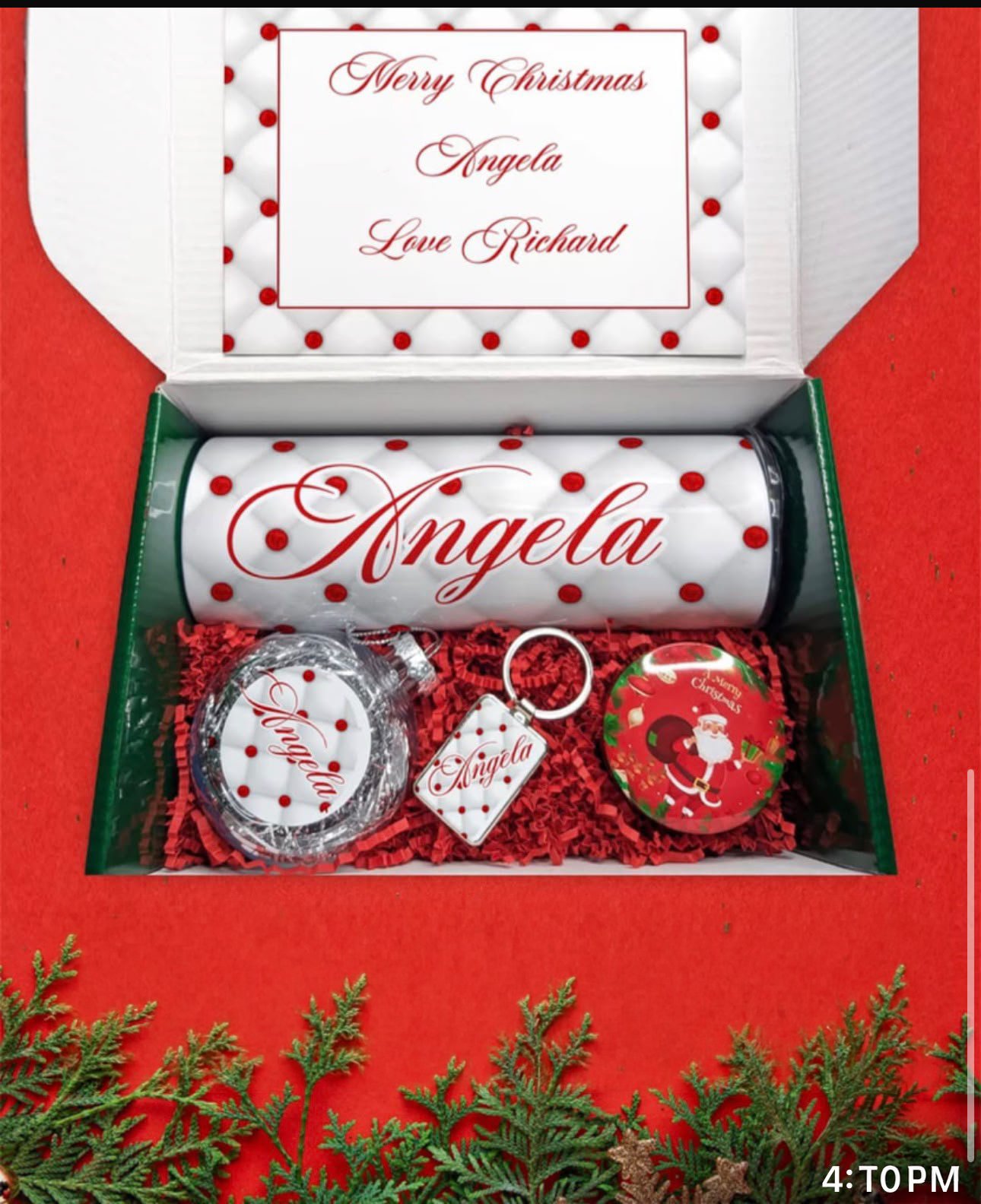 Retro Polka-Dot Christmas Giftbox