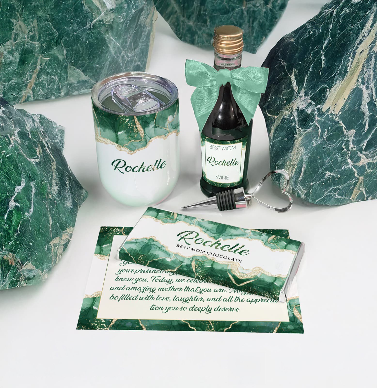 Green Gilded Geode Giftbox