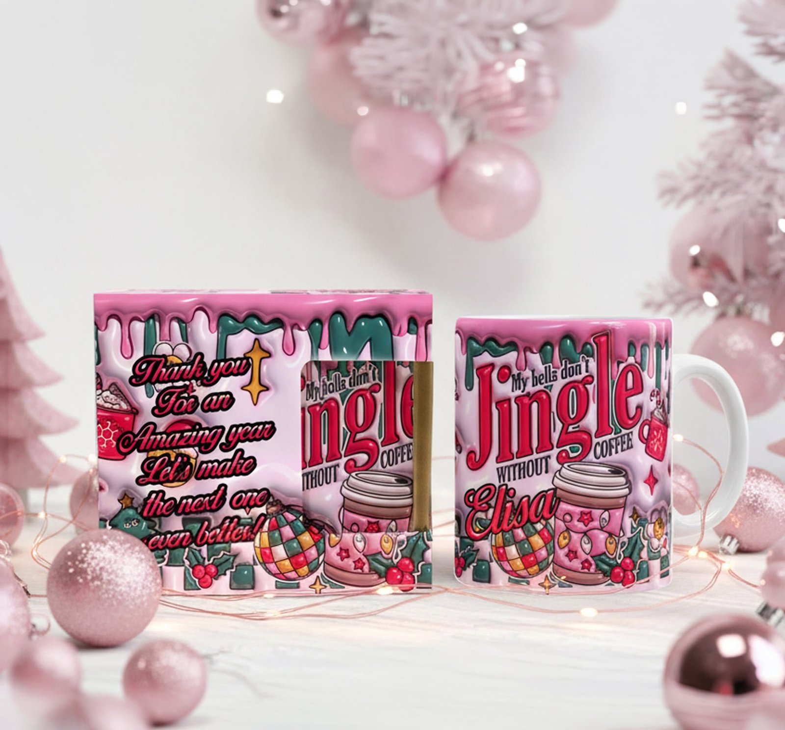 Retro Pink Jingle Juice Mug