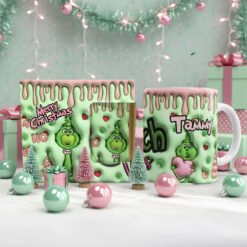 The Grinchmas Pastel Drip Mug