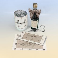 Brown Hat/Mustache  Wine/Chocolate Giftbox