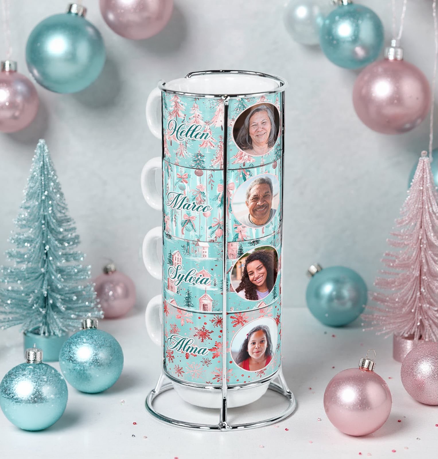 Togetherness Holiday Mug Tower