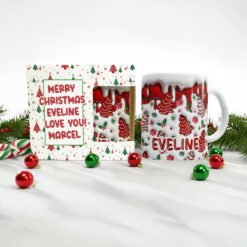 Peppermint Drip Christmas Mug
